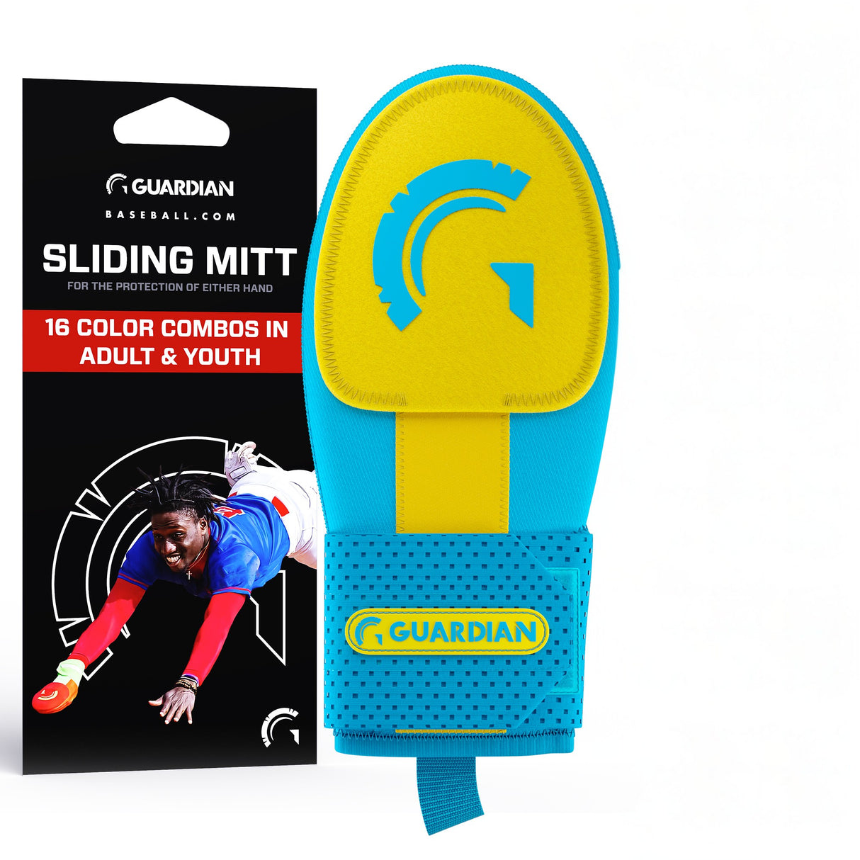 Guardian Baseball Sliding Mitt (Rich Blue/Yellow)