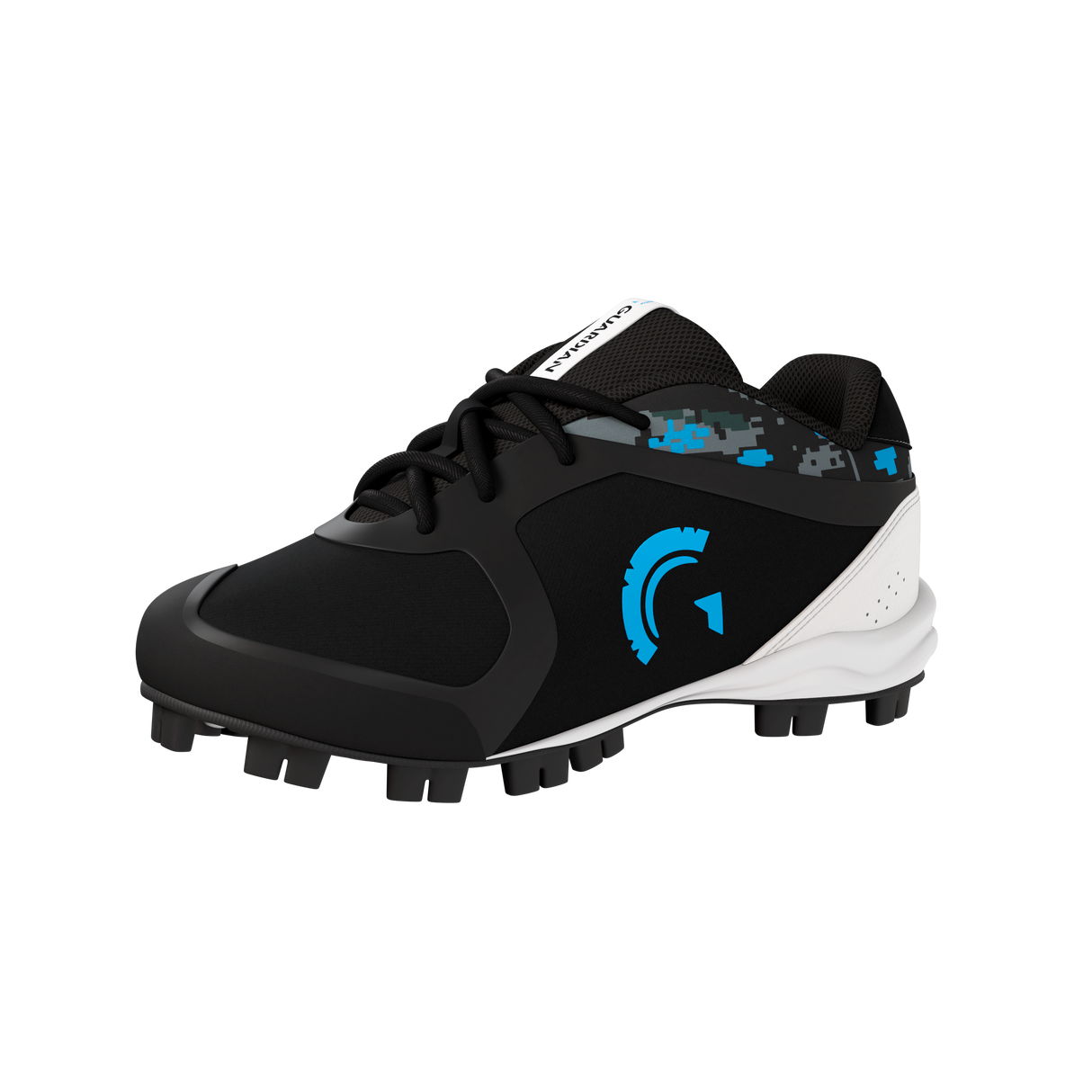 Blaze Youth Low Top Rubber Molded Baseball and Softball Cleats (Black/Royal/White)