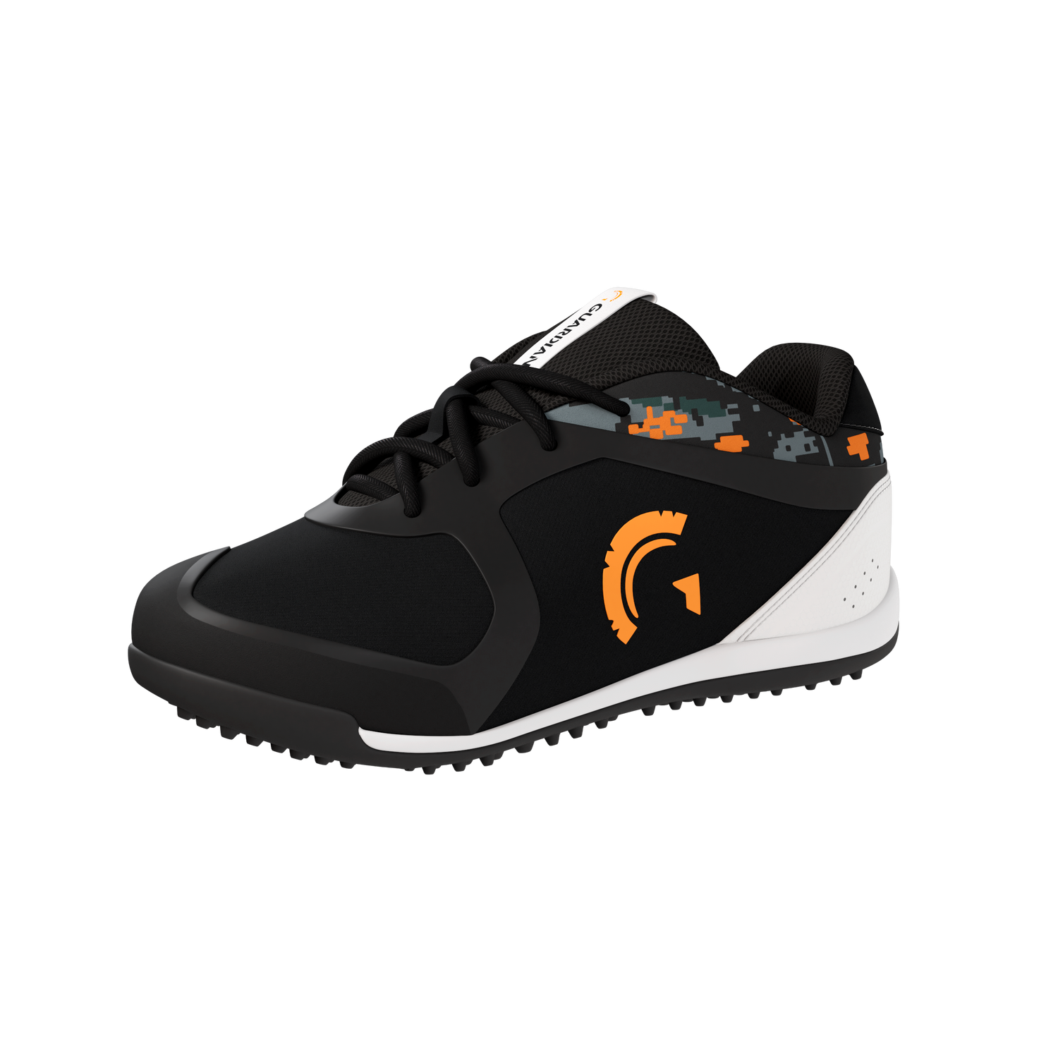 Bolt Youth Low Top Turf Baseball and Softball Shoes (Black/Orange)