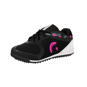 Bolt Youth Low Top Turf Baseball and Softball Shoes (Black/Pink)
