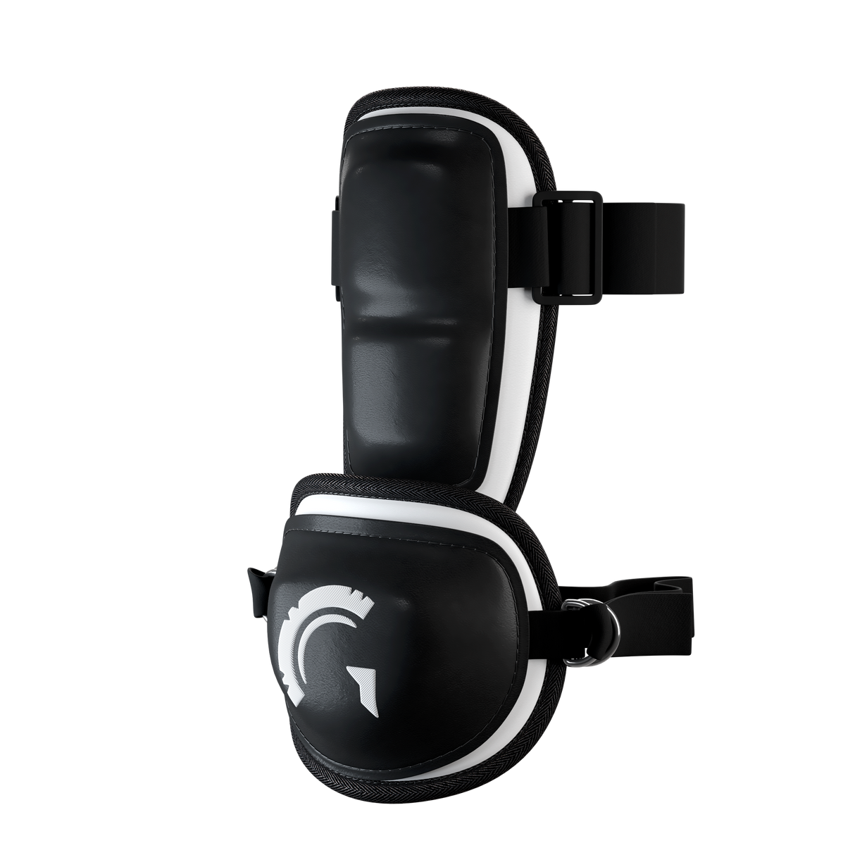 Guardian Centurion Hard Shell Pro Baseball Elbow Guard (Black White)