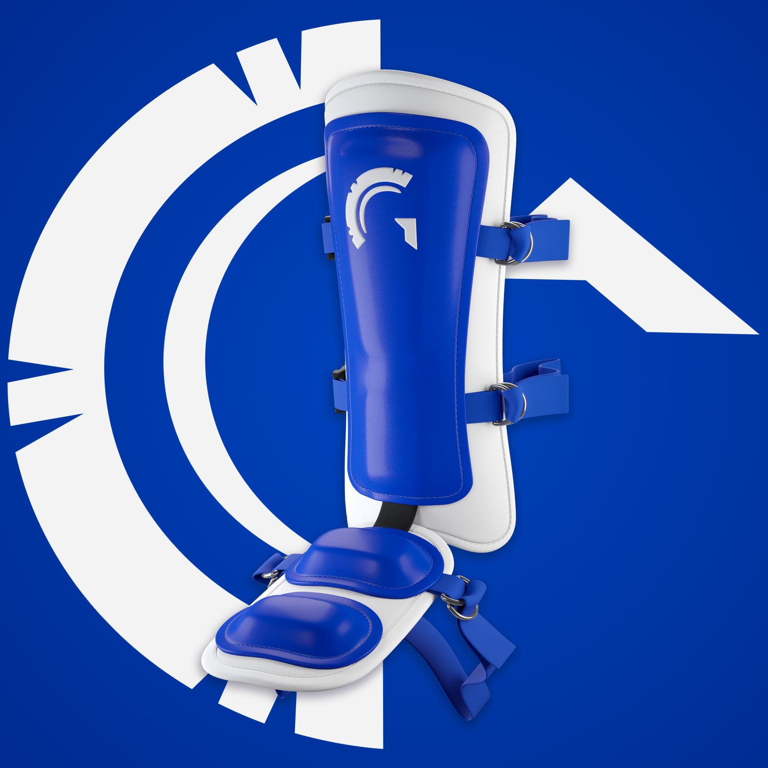Guardian Legion Hard Shell Pro Baseball Leg Guard (Royal Blue White)