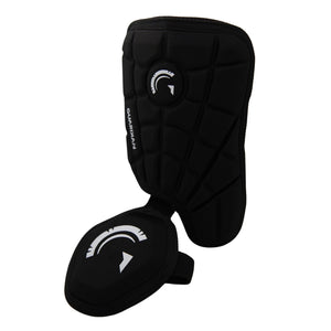 Guardian Baseball Batters Protective Batting Leg Guard Adjustable, Youth and Adult, Black/White