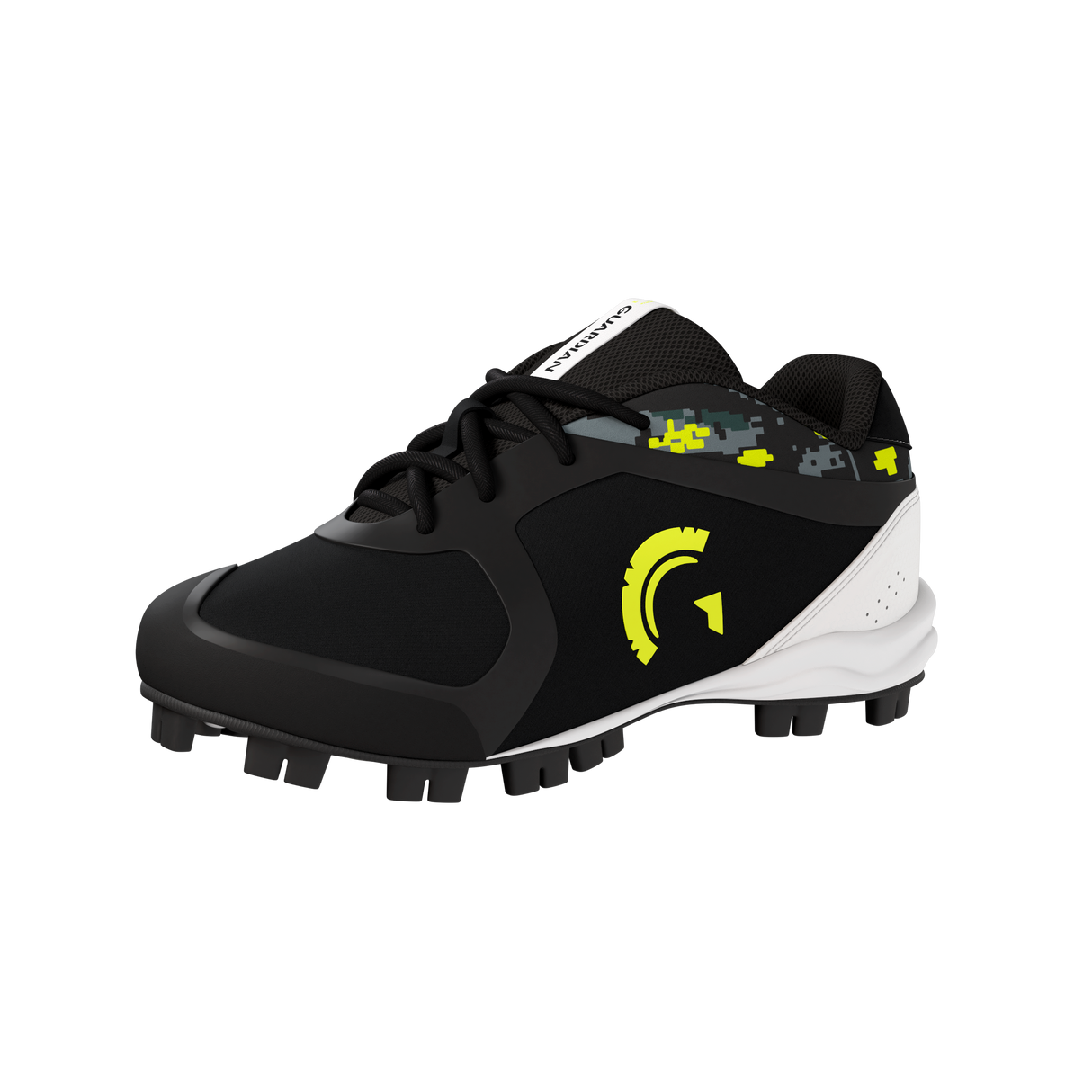Blaze Youth Low Top Rubber Molded Baseball and Softball Cleats (Black/Yellow)
