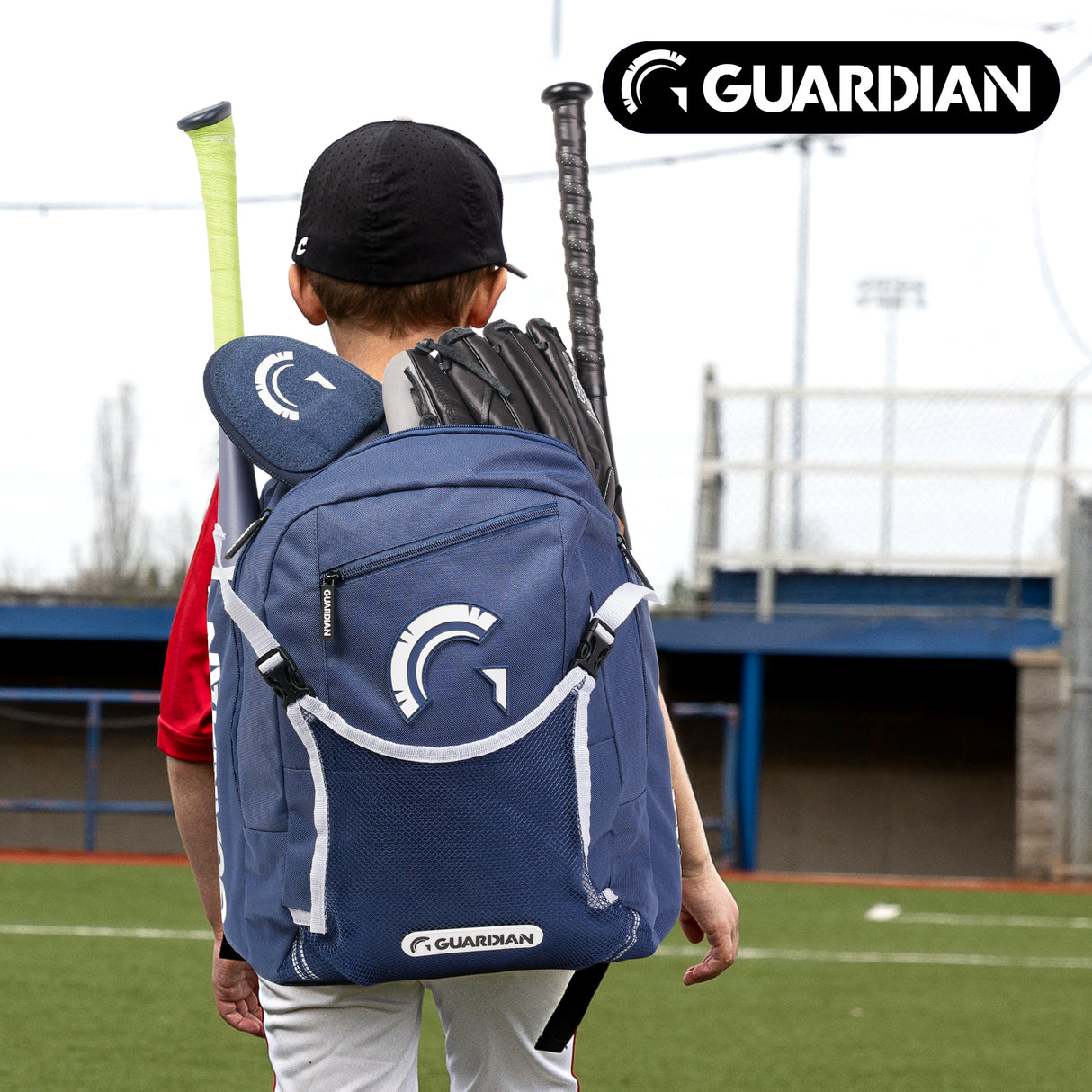 Guardian Baseball Rookie Youth Baseball Bat Bag - Boys or Girls (Navy/White)