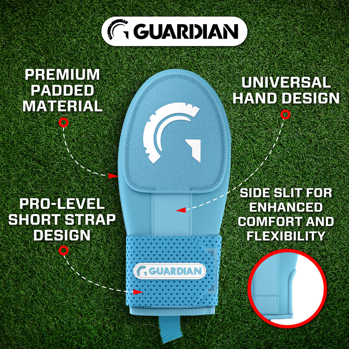Guardian Baseball Sliding Mitt (Columbia Blue)