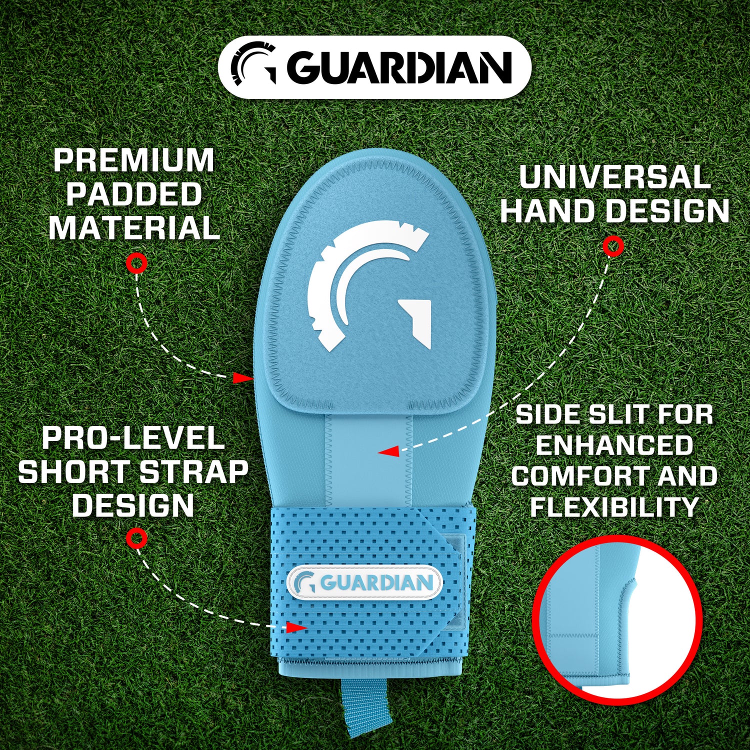 Guardian Baseball Sliding Mitt (Columbia Blue)