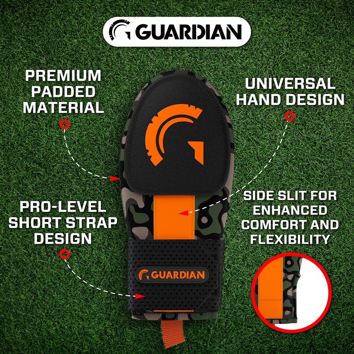 Guardian Baseball Sliding Mitt (Young Dolph Inspired Camo/Orange)