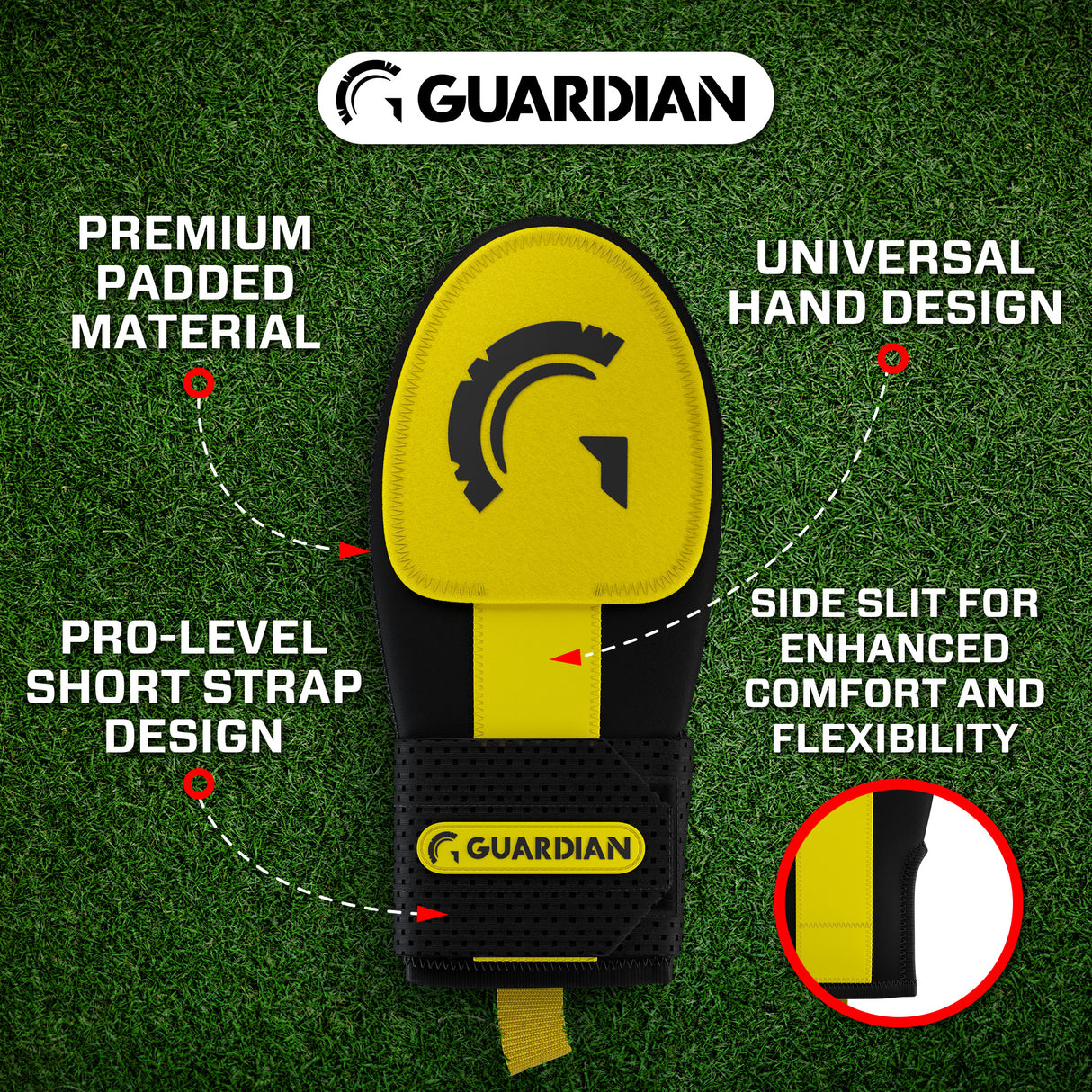 Guardian Baseball Sliding Mitt (Black/Yellow)