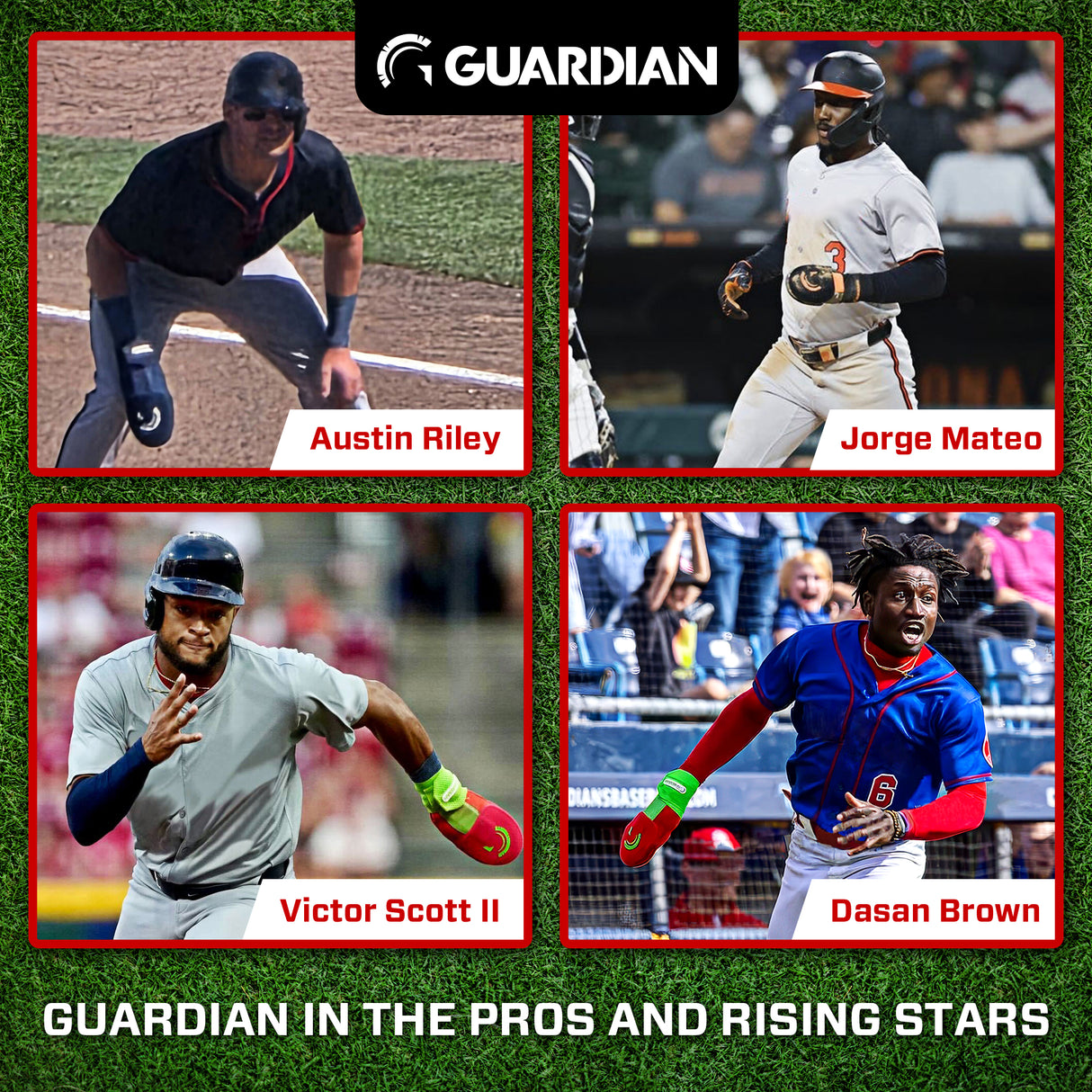 Guardian Baseball Sliding Mitt (Red Neon/Lime)