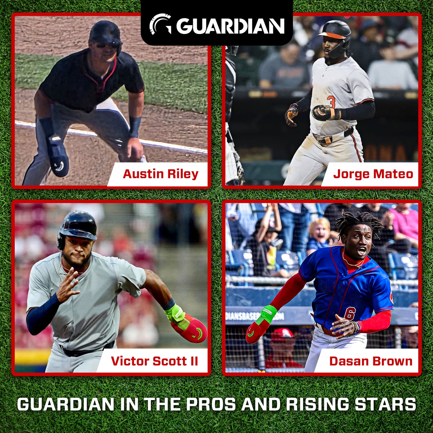 Guardian Baseball Sliding Mitt (Red Neon/Lime)