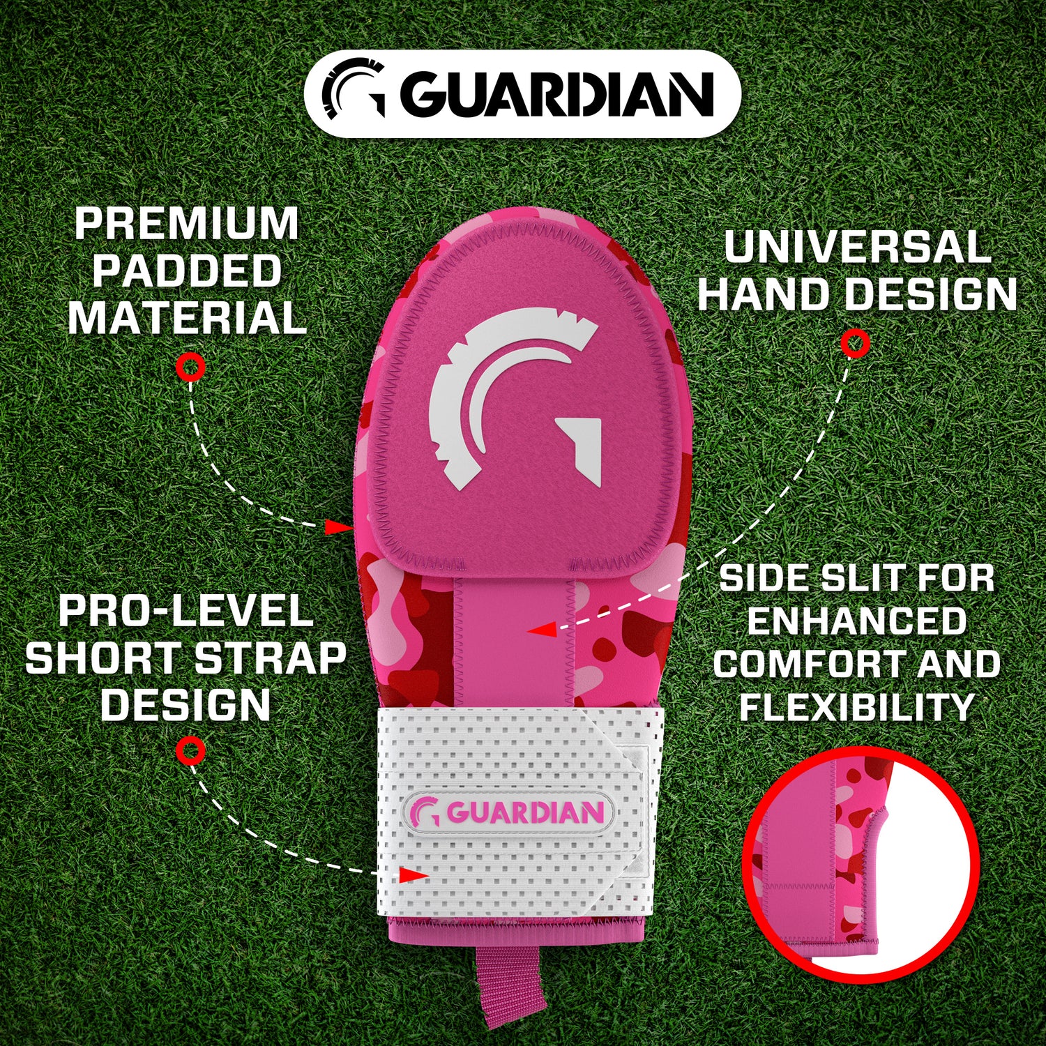 Guardian Baseball Sliding Mitt (Pink Camo)