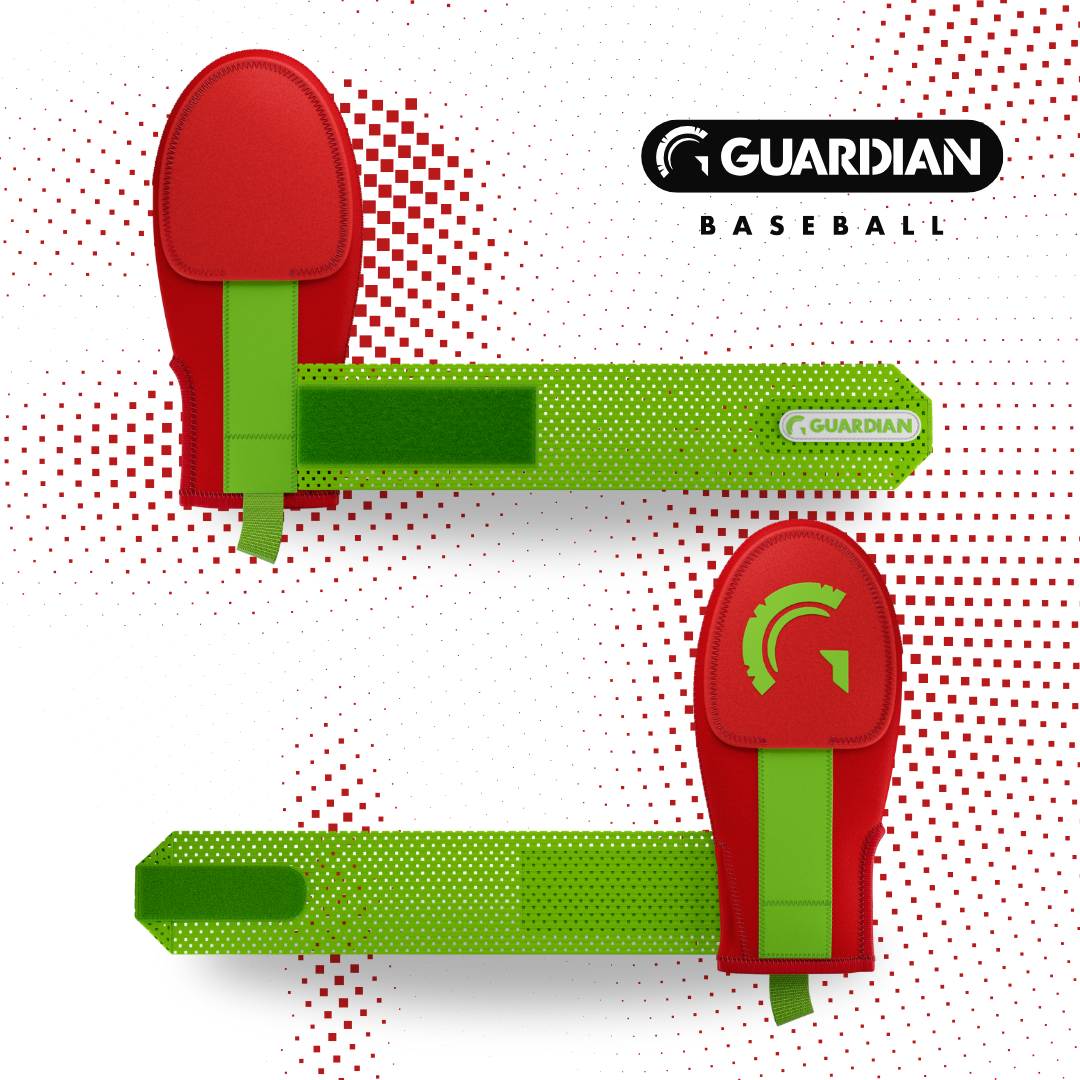 Guardian Baseball Sliding Mitt (Red Neon/Lime)