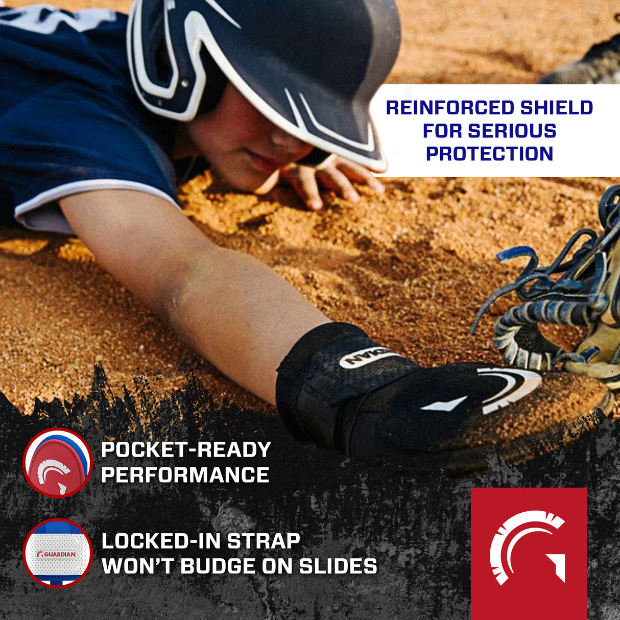 Guardian Baseball Sliding Mitt (Red/White/Blue)