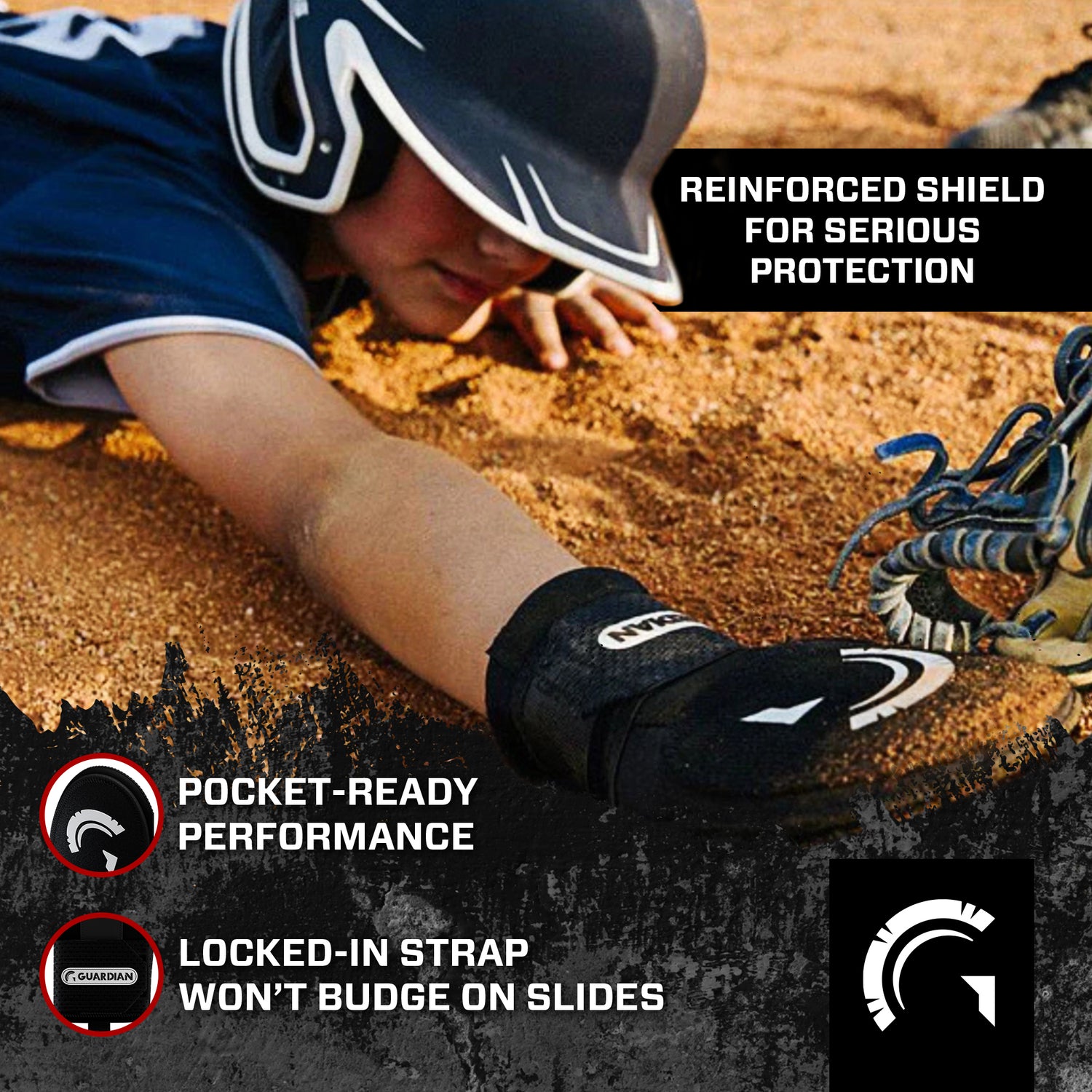 Guardian Baseball Sliding Mitt (Black)