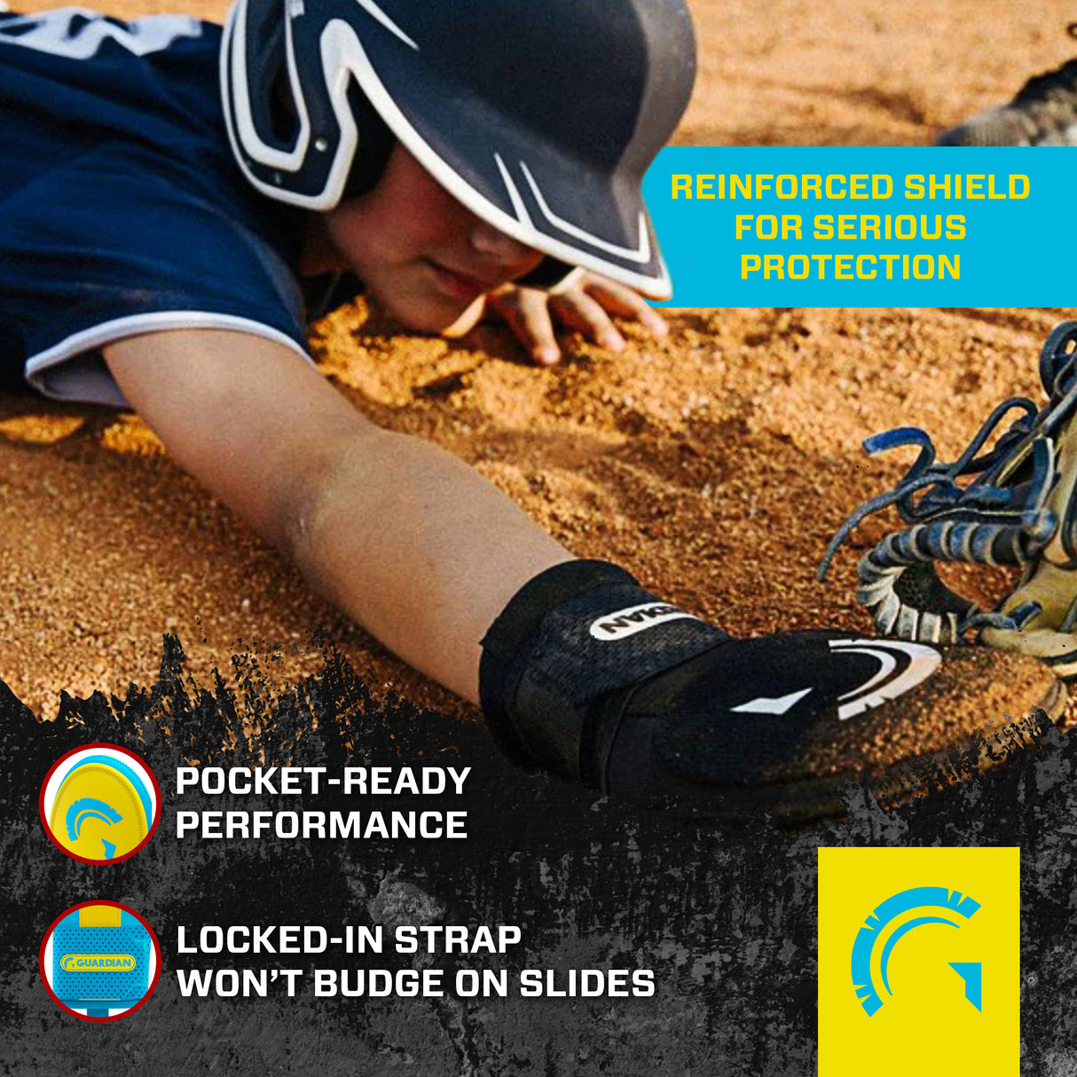 Guardian Baseball Sliding Mitt (Rich Blue/Yellow)