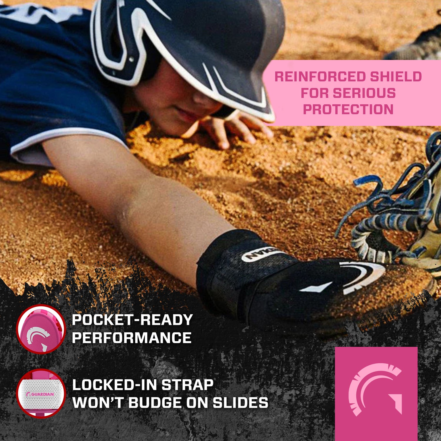 Guardian Baseball Sliding Mitt (Pink Camo)