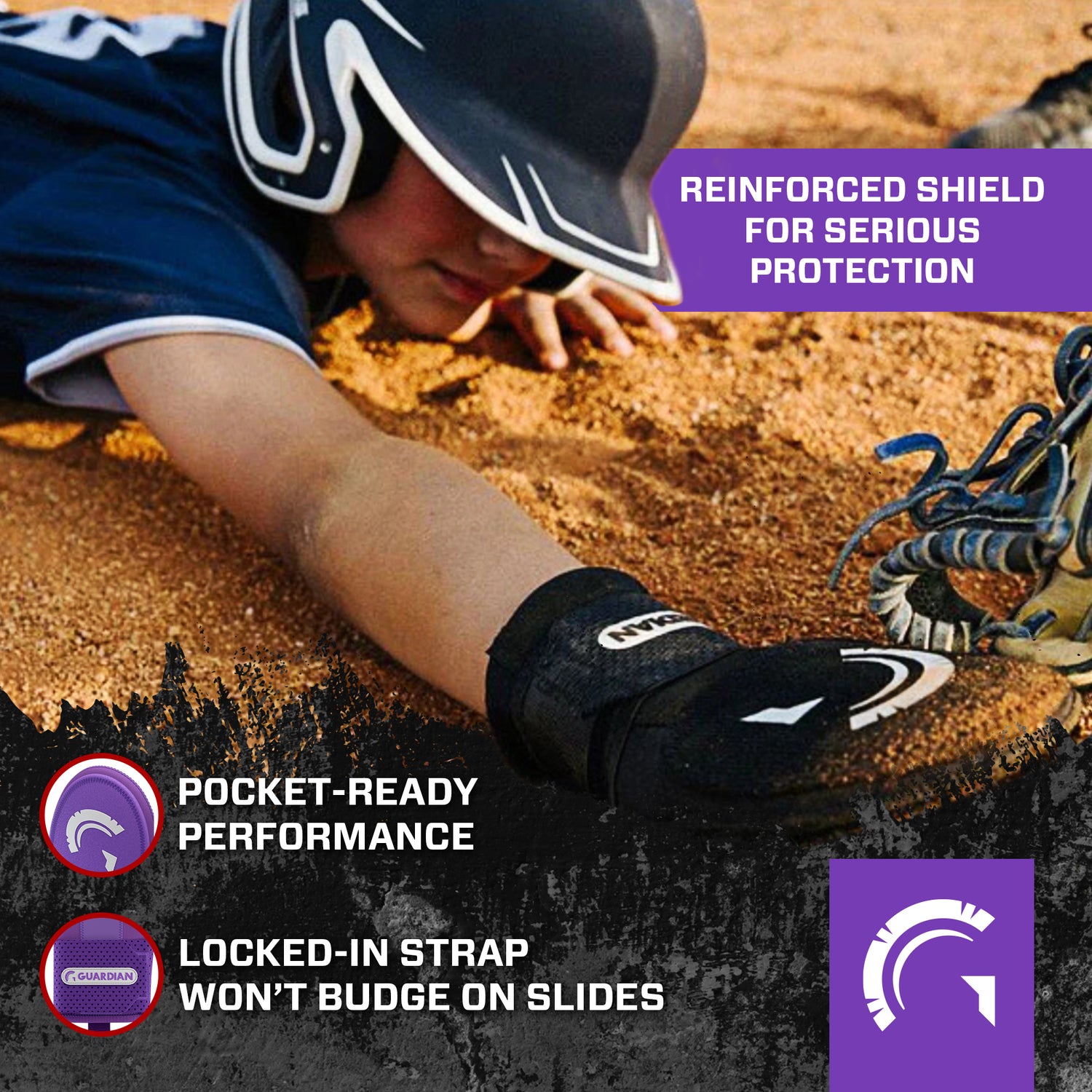 Guardian Baseball Sliding Mitt (Purple)
