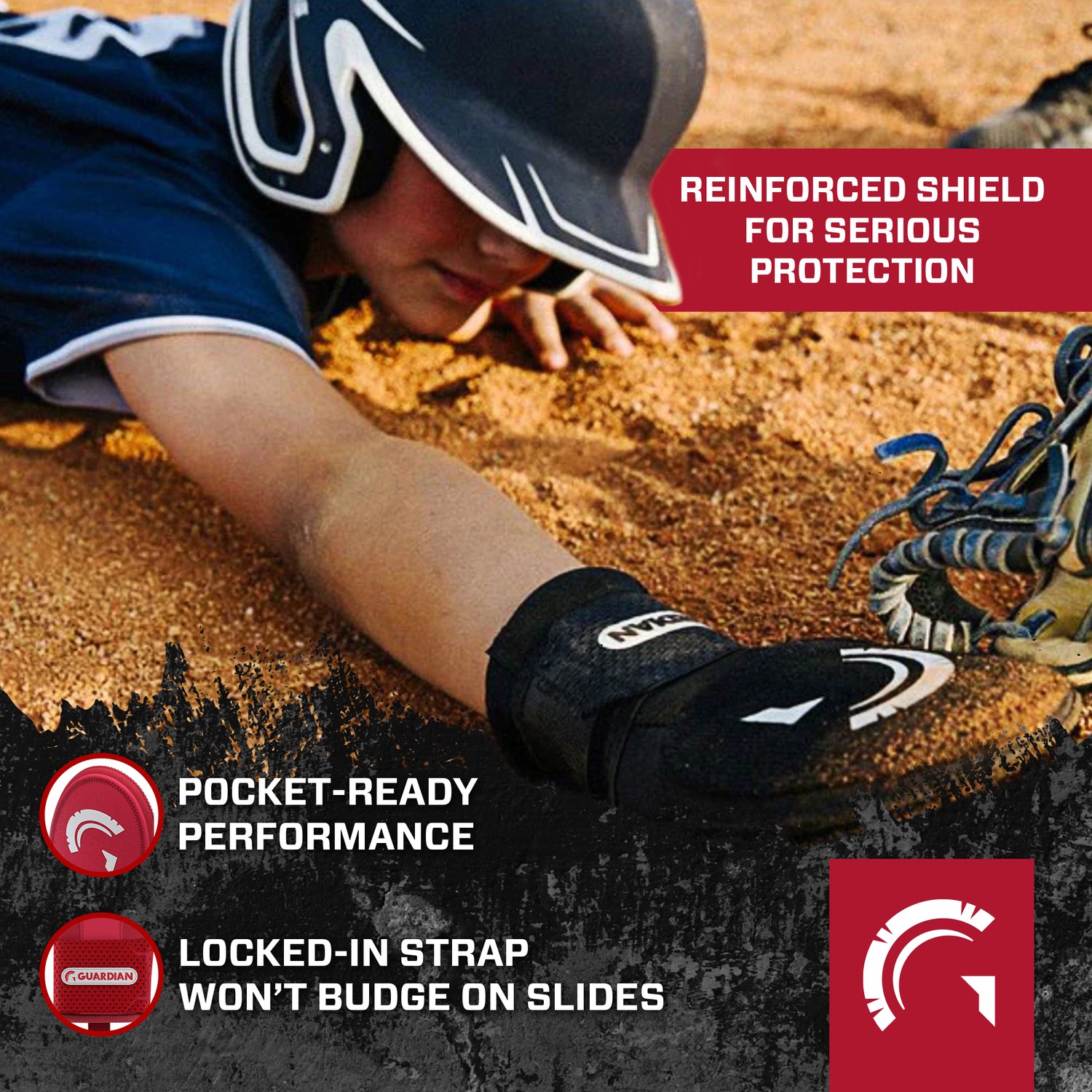 Guardian Baseball Sliding Mitt (Red)