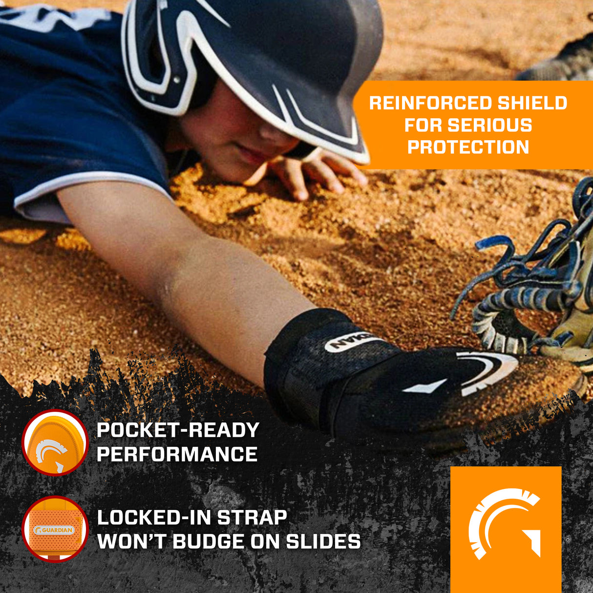 Guardian Baseball Sliding Mitt (Texas Orange)