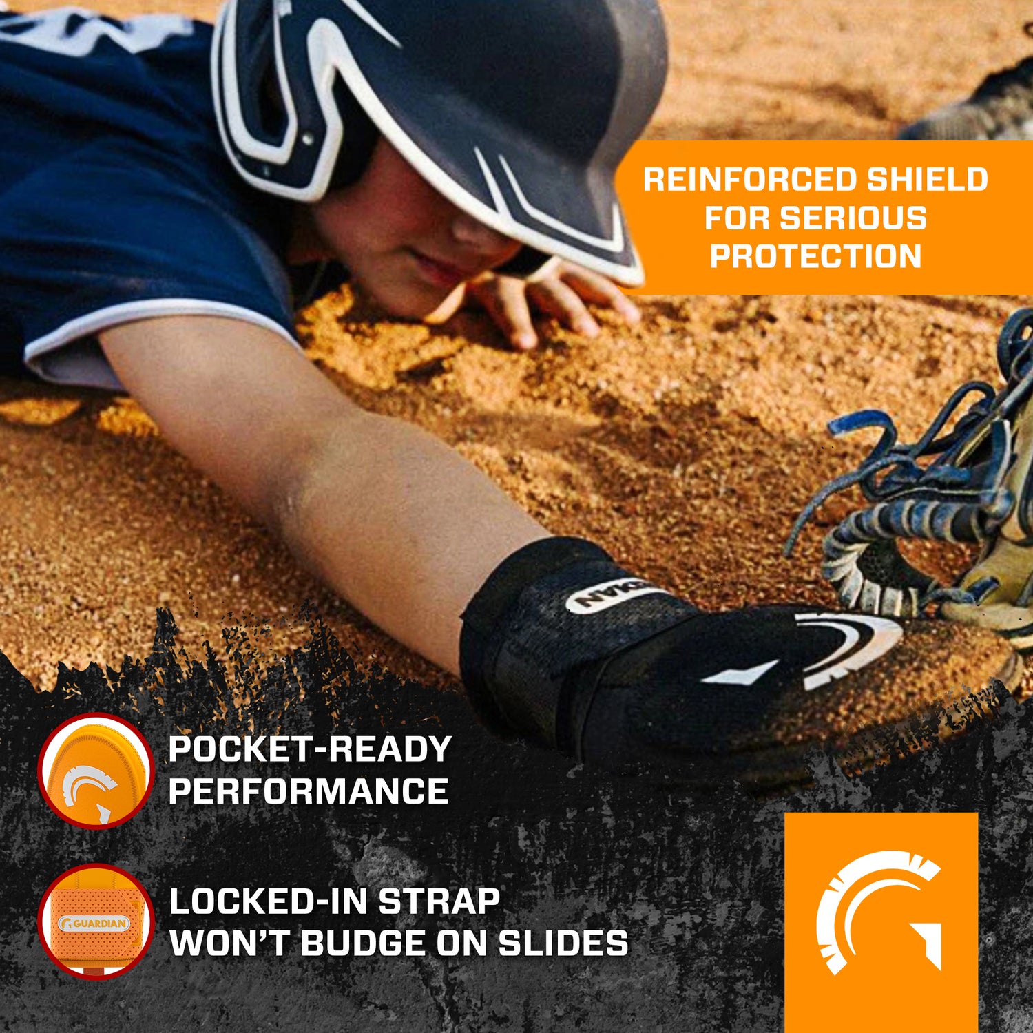 Guardian Baseball Sliding Mitt (Texas Orange)