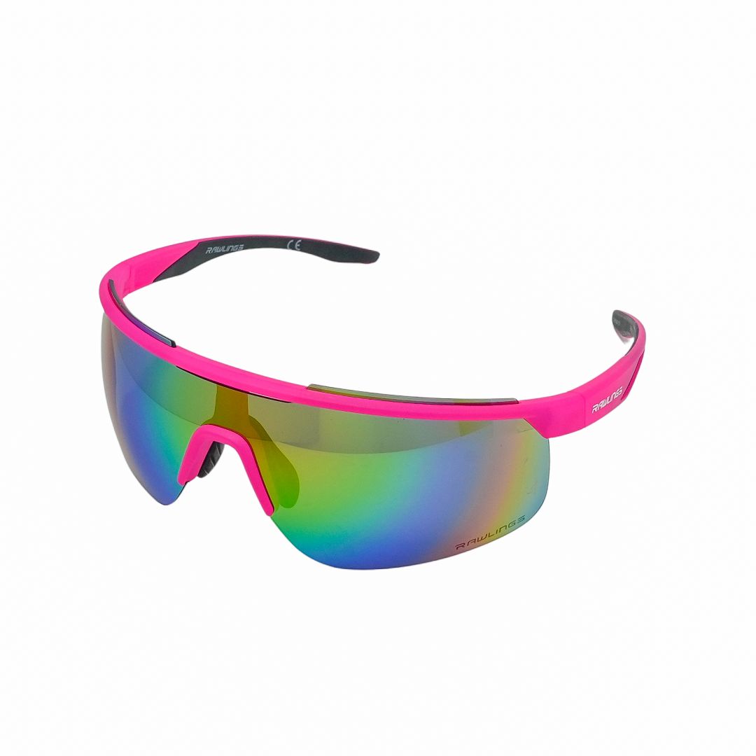 Rawlings Retro Vaporwave Baseball Shield Sunglasses Neon Pink Sunset Guardian Baseball