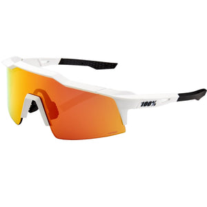 100% Speedcraft SL Performance Vented Baseball Sport Sunglasses (Soft Tact Off White-Hiper Red Multilayer Mirror Lens)