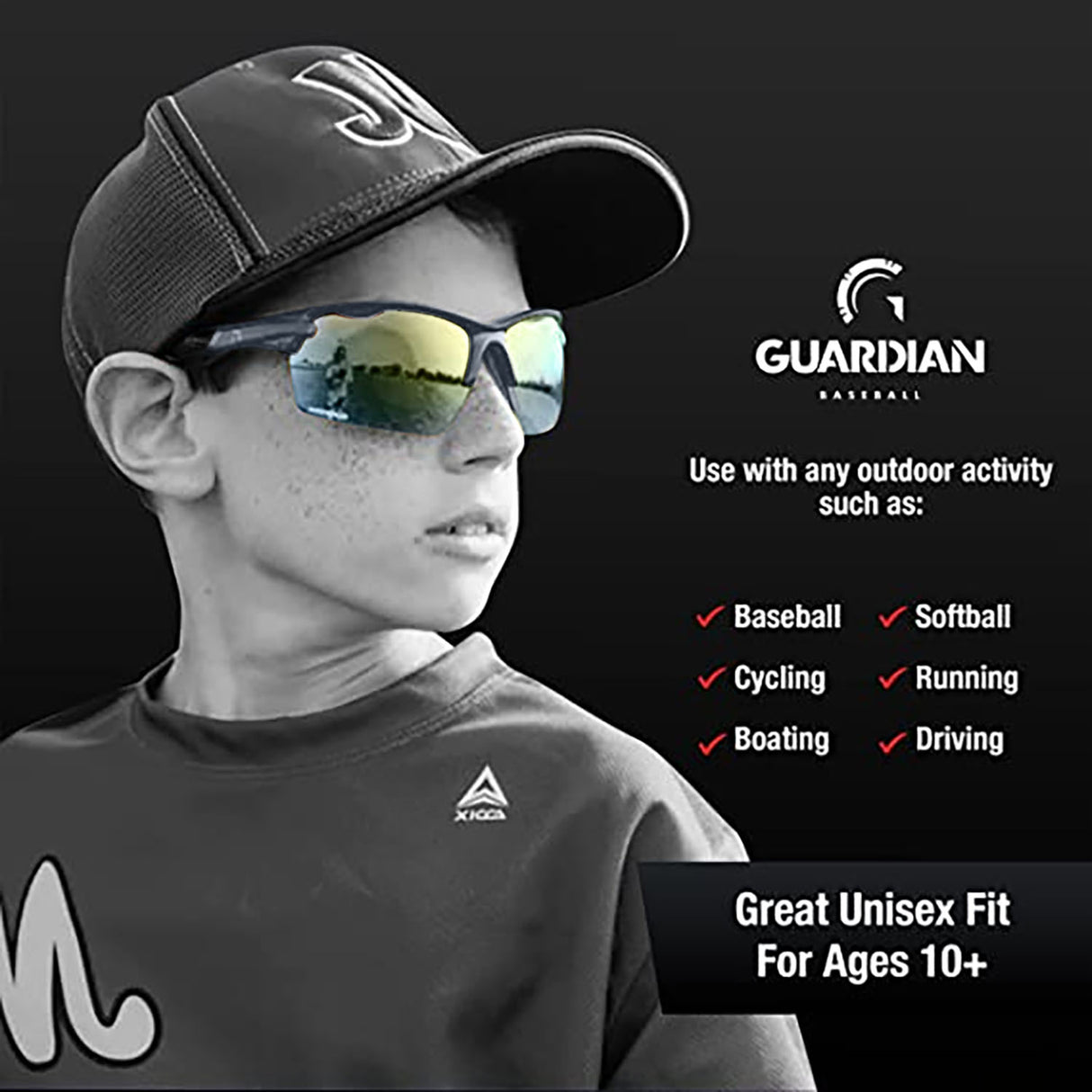 Rawlings RY134 Youth Baseball Shield Sunglasses Lightweight Sports Youth  Sun Glasses for Running, Softball, Rowing, & Cycling
