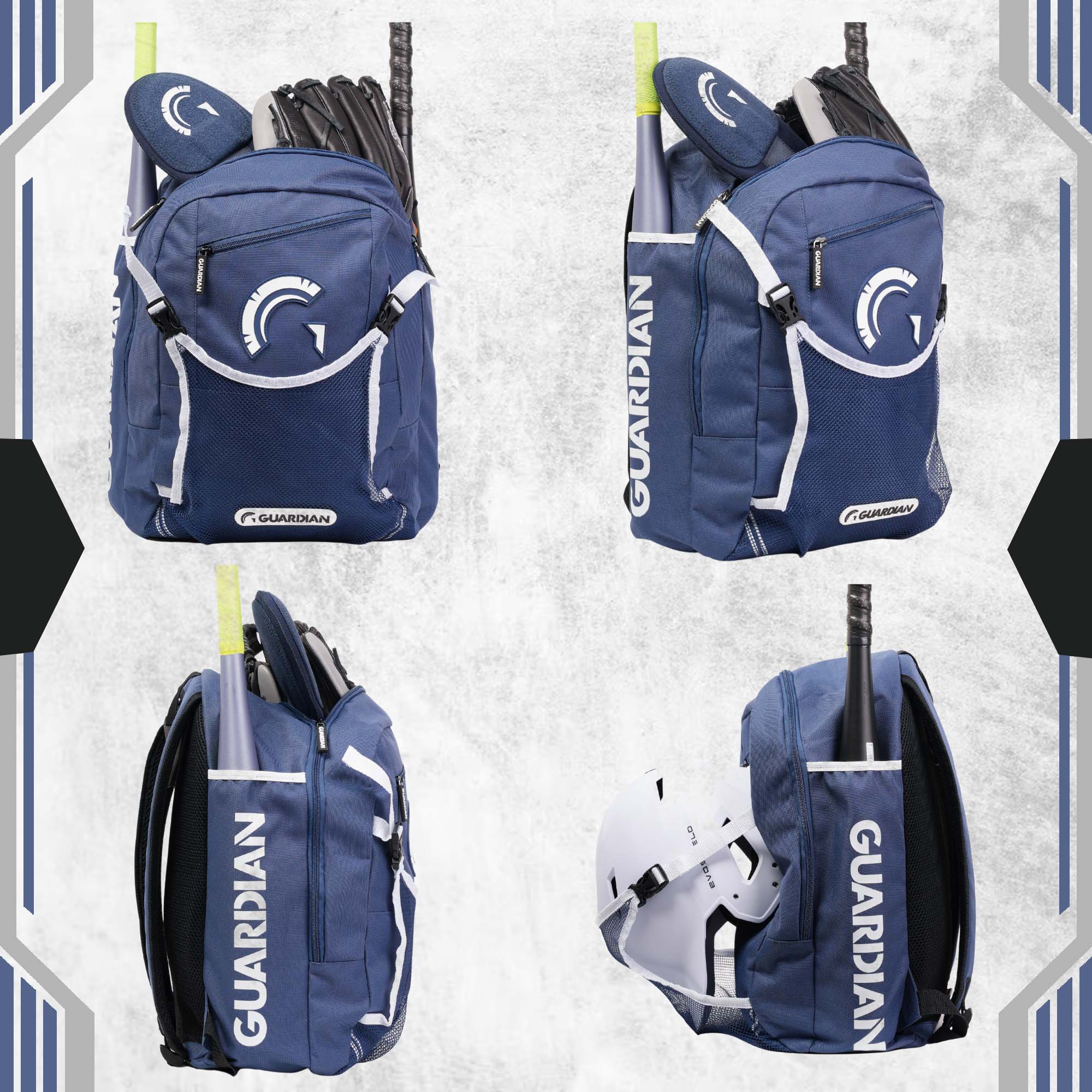 Sac à Dos Pour Bâtes De Baseball/Softball - Couleurs Bleu Marine Rouge Blanc E 506794