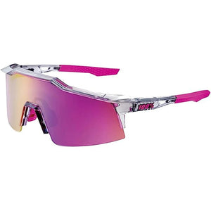 100% Speedcraft SL Performance Vented Baseball Sport Sunglasses (Tokyo Night - Purple Multilayer Mirror Lens)