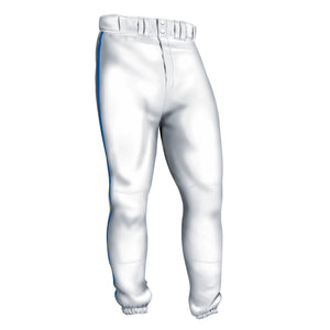 Easton Pro Pipepant Youth and Adult Baseball Pants (White/Royal)