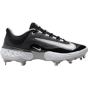 Nike Men's Alpha Huarache Elite 4 Baseball Metal Baseball Cleats Shoes DJ6521 (Black/White)