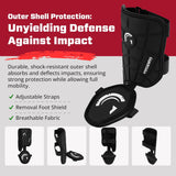 Guardian Adult Elbow Guard & Leg Guard - Baseball Protective Gear KIT (Black)