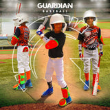 Guardian Adult Elbow Guard & Leg Guard - Baseball Protective Gear KIT (Black)