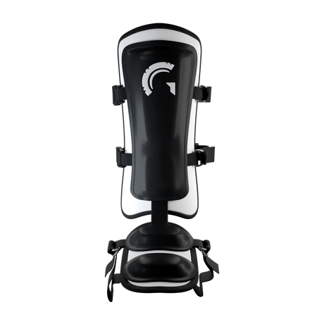 Guardian Legion Hard Shell Pro Baseball Leg Guard (Black White)