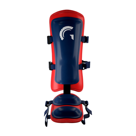 Guardian Legion Hard Shell Pro Baseball Leg Guard (Navy Red)