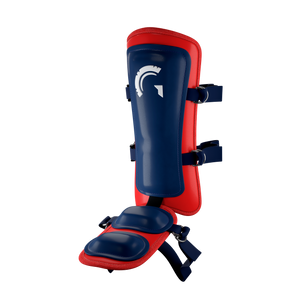 Guardian Legion Hard Shell Pro Baseball Leg Guard (Navy Red)