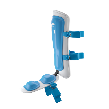 Guardian Legion Hard Shell Pro Baseball Leg Guard (Baby Blue White)