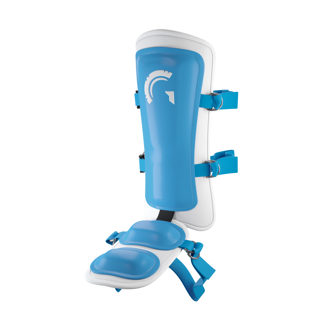 Guardian Legion Hard Shell Pro Baseball Leg Guard (Baby Blue White)