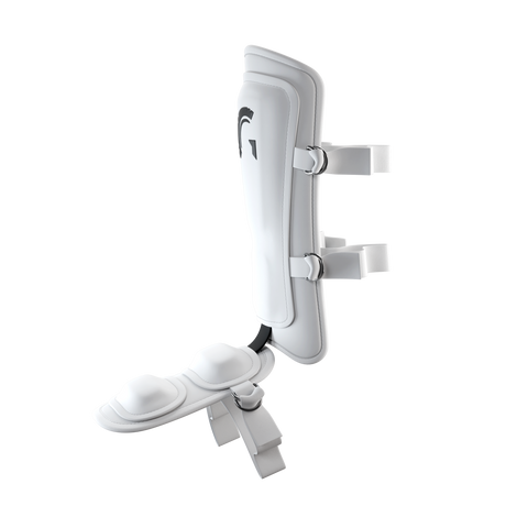 Guardian Legion Hard Shell Pro Baseball Leg Guard (White Black)