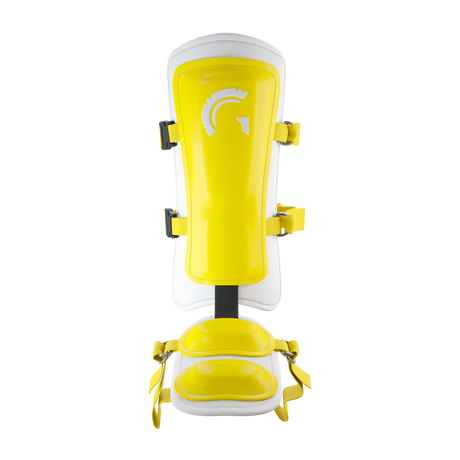 Guardian Legion Hard Shell Pro Baseball Leg Guard (Yellow White)