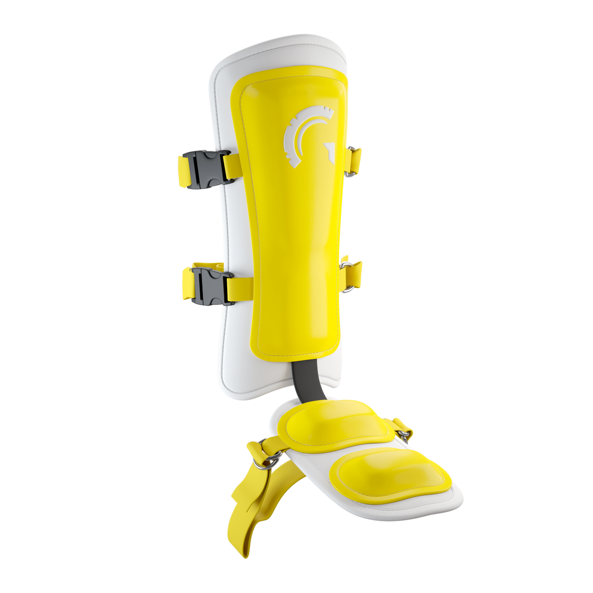 Guardian Legion Hard Shell Pro Baseball Leg Guard (Yellow White)