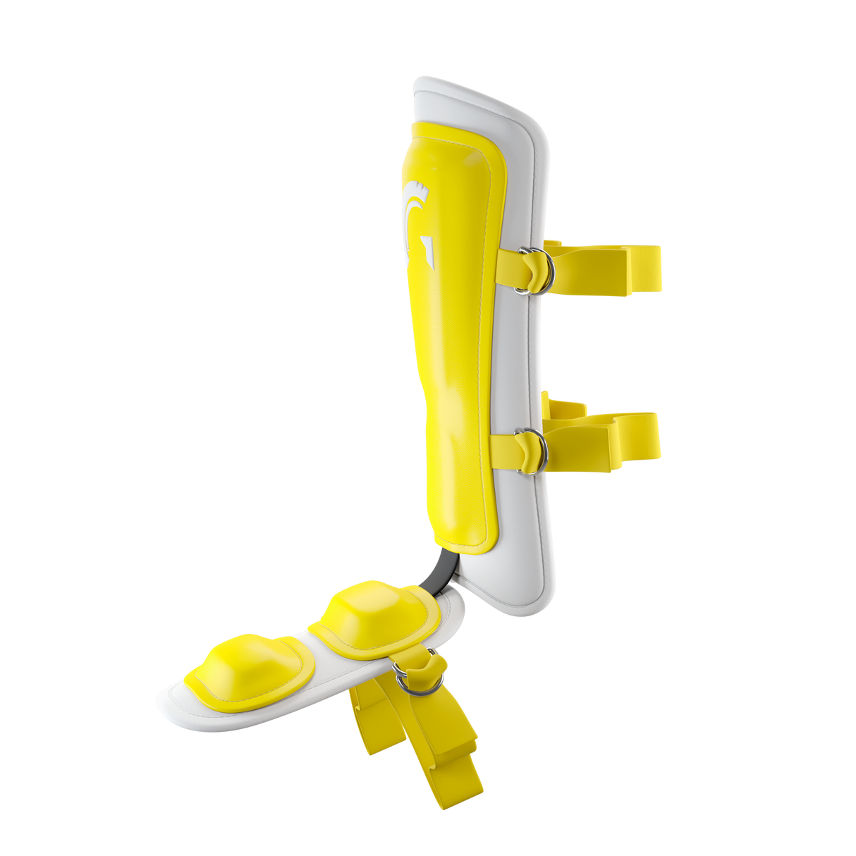 Guardian Legion Hard Shell Pro Baseball Leg Guard (Yellow White)