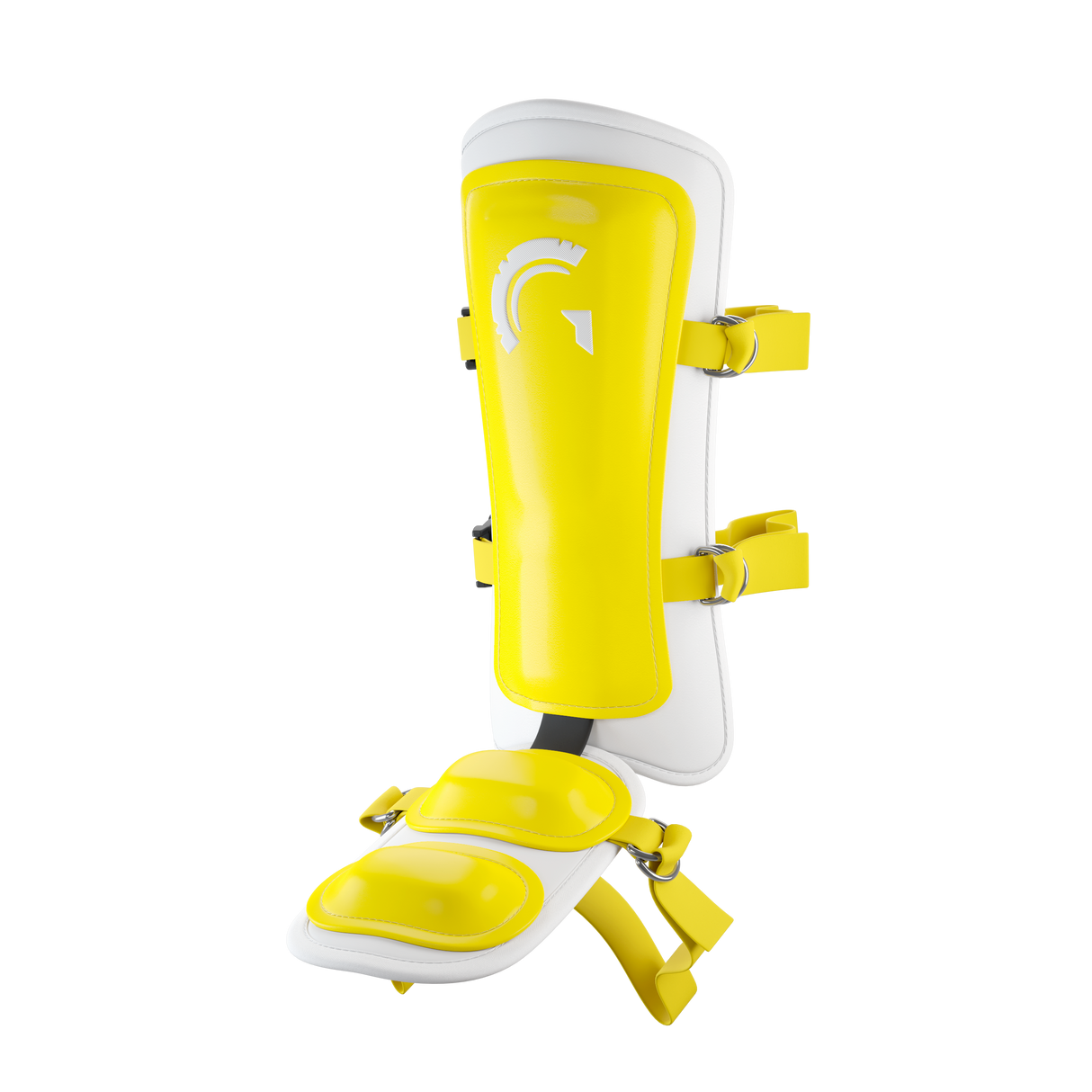 Guardian Legion Hard Shell Pro Baseball Leg Guard (Yellow White)