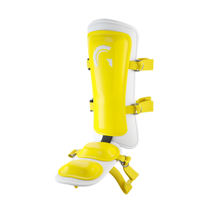 Guardian Legion Hard Shell Pro Baseball Leg Guard (Yellow White)