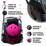 Guardian Baseball Rookie Youth Baseball Bat Bag - Boys or Girls (Pastel Multi)