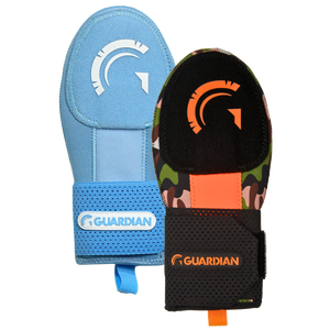 Guardian Baseball Sliding Mitt - Youth and Adult Sizes - Sliding Glove for Baseball - Elastic Compression Strap - Pack of 2 (Young Dolph Inspired Camo-Columbia Blue)