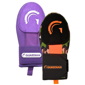 Guardian Baseball Sliding Mitt - Youth and Adult Sizes - Sliding Glove for Baseball - Elastic Compression Strap - Pack of 2 (Young Dolph Inspired Camo-Purple)