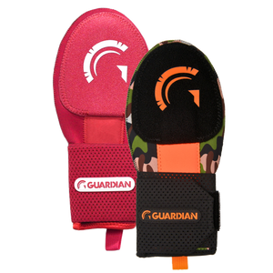 Guardian Baseball Sliding Mitt - Youth and Adult Sizes - Sliding Glove for Baseball - Elastic Compression Strap - Pack of 2 (Young Dolph Inspired Camo-Red)