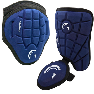 Guardian Adult Elbow Guard & Leg Guard - Baseball Protective Gear KIT (Navy)